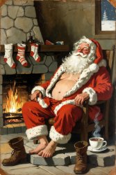 Santa resting Meme Template