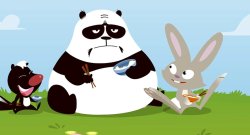 Skunk Rabbit and Master Panda Meme Template