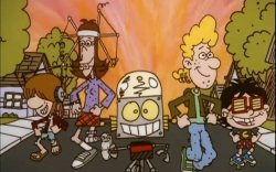 Robot Jones and his Friends Walking Down The Street Meme Template