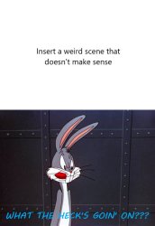 Bugs Bunny Finds Patrick Tells Mr. Krabs gettting all sweaty Meme Template