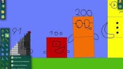 Numberblock 91, 100, 200, and 300 in Algoodoo Meme Template