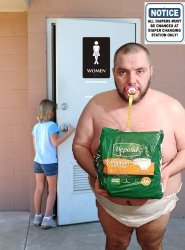 Fat man wearing a diaper sex Meme Template