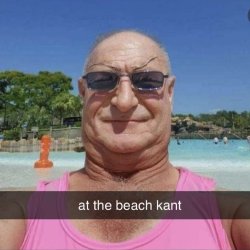 at the beach kant Meme Template