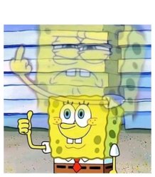 Spongebob Flipping Bird Meme Template