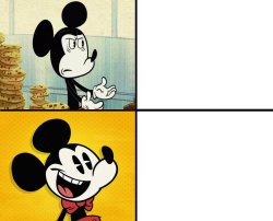 Mickey Mouse good vs bad Meme Template