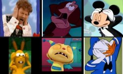 6 characters annoys Meme Template