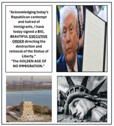 TRUMP TO DESTROY STATUE OF LIBERTY Meme Template