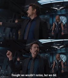 Thought we wouldn't notice, but we did Meme Template