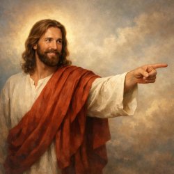 Jesus pointing at the right Meme Template