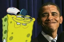 Spongebob and obama Meme Template