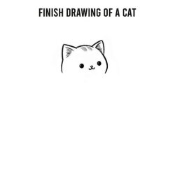 Finish drawing of a cat Meme Template