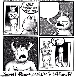 only monsters are allowed in here Meme Template