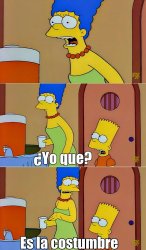 Bart Es la comstumbre Meme Template