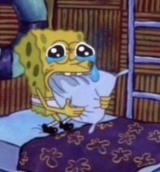 SpongeBob Biting Pillow Meme Template