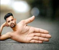 Man whose whole body is hand Meme Template