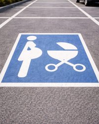 Reserved For Pregnant sign Meme Template