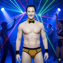 data, tng, star trek, stripper Meme Template