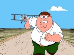 peter running from airplane Meme Template