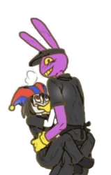 Pomni & Jax at Spudy’s Meme Template