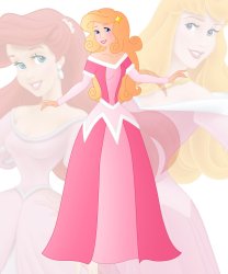 disney fusion: Ariel and Aurora Meme Template