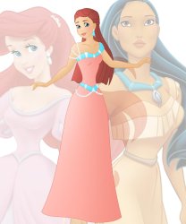 disney fusion: Ariel and Pocahontas Meme Template
