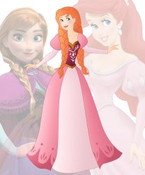 disney fusion Anna and Ariel Meme Template