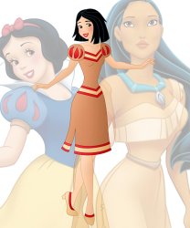 disney fusion: Pocahontas and Snow White Meme Template