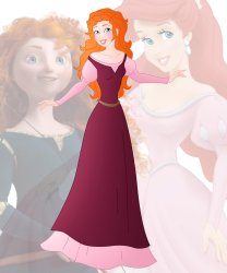 disney fusion: Ariel and Merida Meme Template