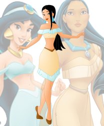 disney fusion: Jasmine and Pocahontas Meme Template