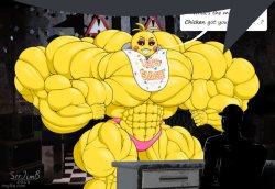 buff toy chica speech bubble Meme Template