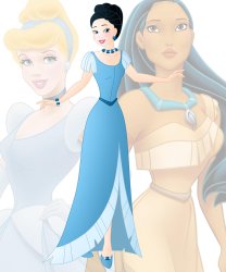 disney fusion: Cinderella and Pocahontas Meme Template