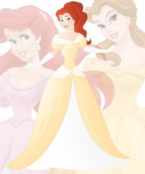 disney fusion: Ariel and Belle Meme Template
