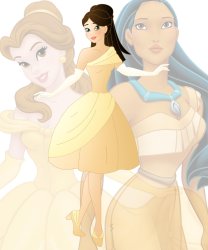 disney fusion: Belle and Pocahontas Meme Template