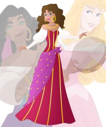 disney fusion: Aurora and Esmeralda Meme Template