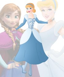 disney fusion: Anna and Cinderella Meme Template
