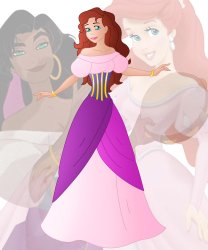disney fusion: Ariel and Esmeralda Meme Template