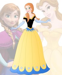 disney fusion: Anna and Belle Meme Template