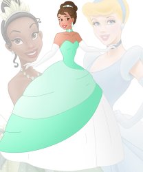 disney fusion: Cinderella and Tiana Meme Template