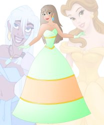 disney fusion: Belle and Kida Meme Template