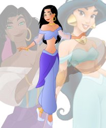 disney fusion: Esmeralda and Jasmine Meme Template