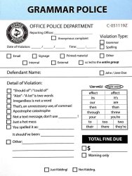grammar police citation Meme Template