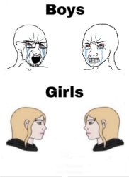 GIRLS VS BOYS Meme Template