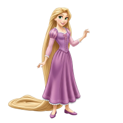 Rapunzel (Tangled) Wears a Purple flat shoes 2 Meme Template