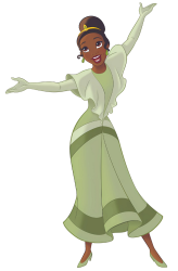 Princess Tiana in her Final Ending Dress Meme Template