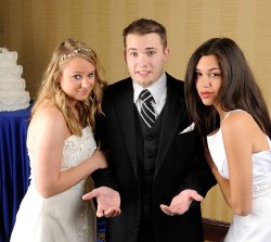 Groom with two brides Meme Template