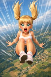 cutie in freefalling shock Meme Template