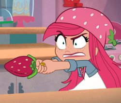 Strawberry Shortcake has a gun Meme Template