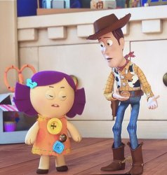 Toy story 4 suspicious Meme Template