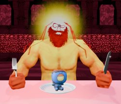 Sisyphus eating V1 Meme Template