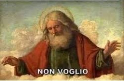 Dio non voglio Meme Template